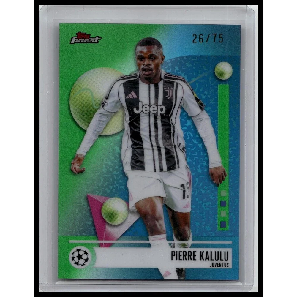 2025-26 Finest UEFA Pierre Kalulu #191 Juventus Green /75